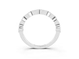 White gold Milgrain Marquise Ruby Half Eternity Band with Bezel Setting_56