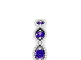 White gold Milgrain Marquise Tanzanite Half Eternity Band with Bezel Setting_47