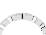 White gold Milgrain Marquise Yellow Sapphire Half Eternity Band with Bezel Setting_42