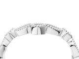 White gold Milgrain Marquise and Round Diamond Half Eternity Band_25