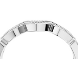 White gold Milgrain Pavé Round Diamond Curved Band_26