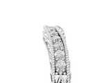 White gold Milgrain Round Diamond Curved Eternity Band with Pavé Setting_17