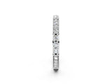 White gold Milgrain Round Diamond Pavé Channel Set White Gold Band_26
