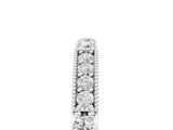 White gold Milgrain Round Diamond Pavé Channel Set White Gold Band_29
