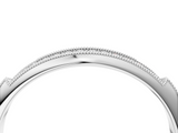 White gold Milgrain Round Diamond Pavé Set Half Eternity Band_27