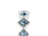 White gold Milgrain Square Bezel Round Aquamarine Chevron Band_11
