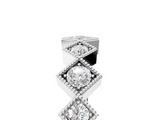 White gold Milgrain Square Bezel Round Diamond Chevron Band_40