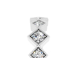 White gold Milgrain Square Bezel Round Moissanite Chevron Band_11