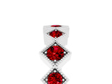 White gold Milgrain Square Bezel Round Ruby Chevron Band_11