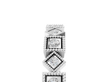 White gold Milgrain Square Diamond Eternity Band with Bezel Setting_39
