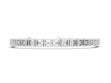 White gold Milgrain Square Link Bracelet with Round Cut Diamonds in Bezel Setting_4