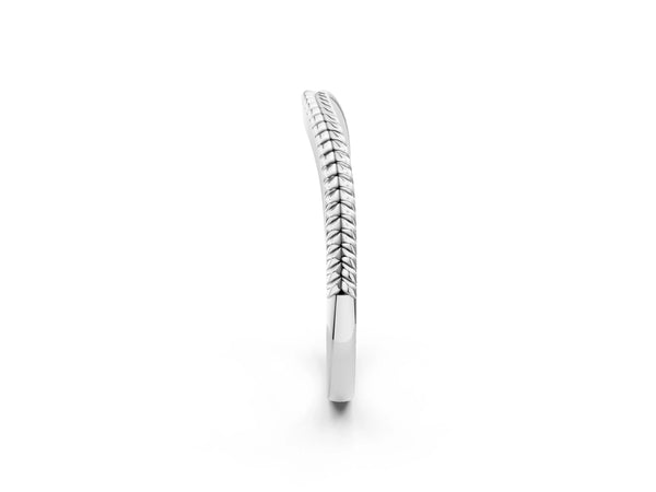 Platinum Milgrain Twist Contour Wedding Band