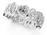 White gold Mixed Shape Diamond Bezel Set Eternity Wedding Band_1
