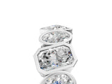 White gold Mixed Shape Diamond Bezel Set Eternity Wedding Band_5