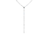 White gold Mixed Shape Diamond Lariat Necklace with Station Accents_8