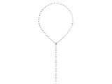 White gold Mixed Shape Diamond Lariat Necklace with Station Accents_9