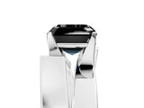 White gold Modern Tension Set Fancy Black Asscher Cut Solitaire Wide Band Ring_5