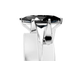 White gold Modern Tension Set Fancy Black Marquise Cut Solitaire Wide Band Ring_5
