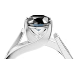White gold Modern Tension Set Fancy Black Oval Cut Solitaire Wide Band Ring_4