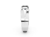 White gold Modern Tension Set Fancy Black Radiant Cut Solitaire Wide Band Ring_2