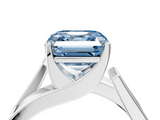 White gold Modern Tension Set Fancy Blue Asscher  Solitaire Wide Band Ring_72