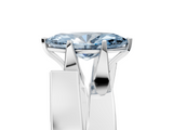 White gold Modern Tension Set Fancy Blue Marquise  Solitaire Wide Band Ring_121