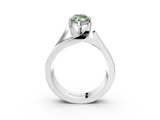 White gold Modern Tension Set Fancy Green Marquise  Solitaire Wide Band Ring_101