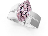 White gold Modern Tension Set Fancy Pink Marquise  Solitaire Wide Band Ring_111