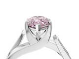 White gold Modern Tension Set Fancy Pink Marquise  Solitaire Wide Band Ring_113
