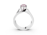 White gold Modern Tension Set Fancy Pink Marquise  Solitaire Wide Band Ring_113
