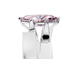 White gold Modern Tension Set Fancy Pink Marquise  Solitaire Wide Band Ring_115