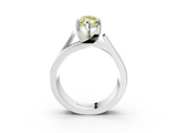 White gold Modern Tension Set Fancy Yellow Marquise  Solitaire Wide Band Ring_21