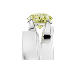 White gold Modern Tension Set Fancy Yellow Round  Solitaire Wide Band Ring_22