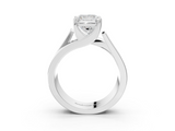 White gold Modern Tension Set Princess Solitaire Wide Band Ring_148