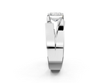 White gold Modern Tension Set Radiant Solitaire Wide Band Ring_197