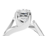 White gold Modern Tension Set Radiant Solitaire Wide Band Ring_199
