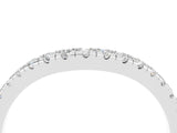 White gold Moissanite Pavé Curved Wedding Band_10