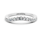 White gold Moissanite Pavé Curved Wedding Band_6