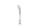White gold Moissanite Pavé Curved Wedding Band_8