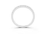 White gold Moissanite Pavé Curved Wedding Band_9