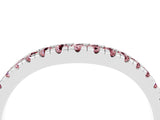 White gold Morganite Pavé Curved Wedding Band_10
