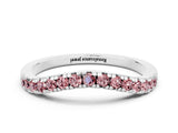 White gold Morganite Pavé Curved Wedding Band_6