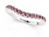 White gold Morganite Pavé Curved Wedding Band_7