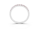 White gold Morganite Pavé Curved Wedding Band_9