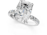 White gold Old Mine Elongated Cushion Diamond Pave Band Ring_42