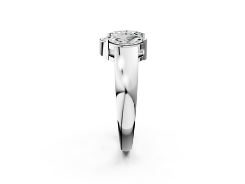 White gold Open Band Marquise Diamond Tension Setting_47