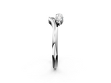 White gold Open Band Pear Cut Prong Set Diamond Ring_82