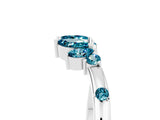White gold Open Marquise Cluster Blue Topaz Band with Prong Setting_11