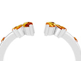 White gold Open Marquise Cluster Citrine Band with Prong Setting_10