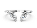 White gold Open Marquise Cluster Diamond Band with Prong Setting_108